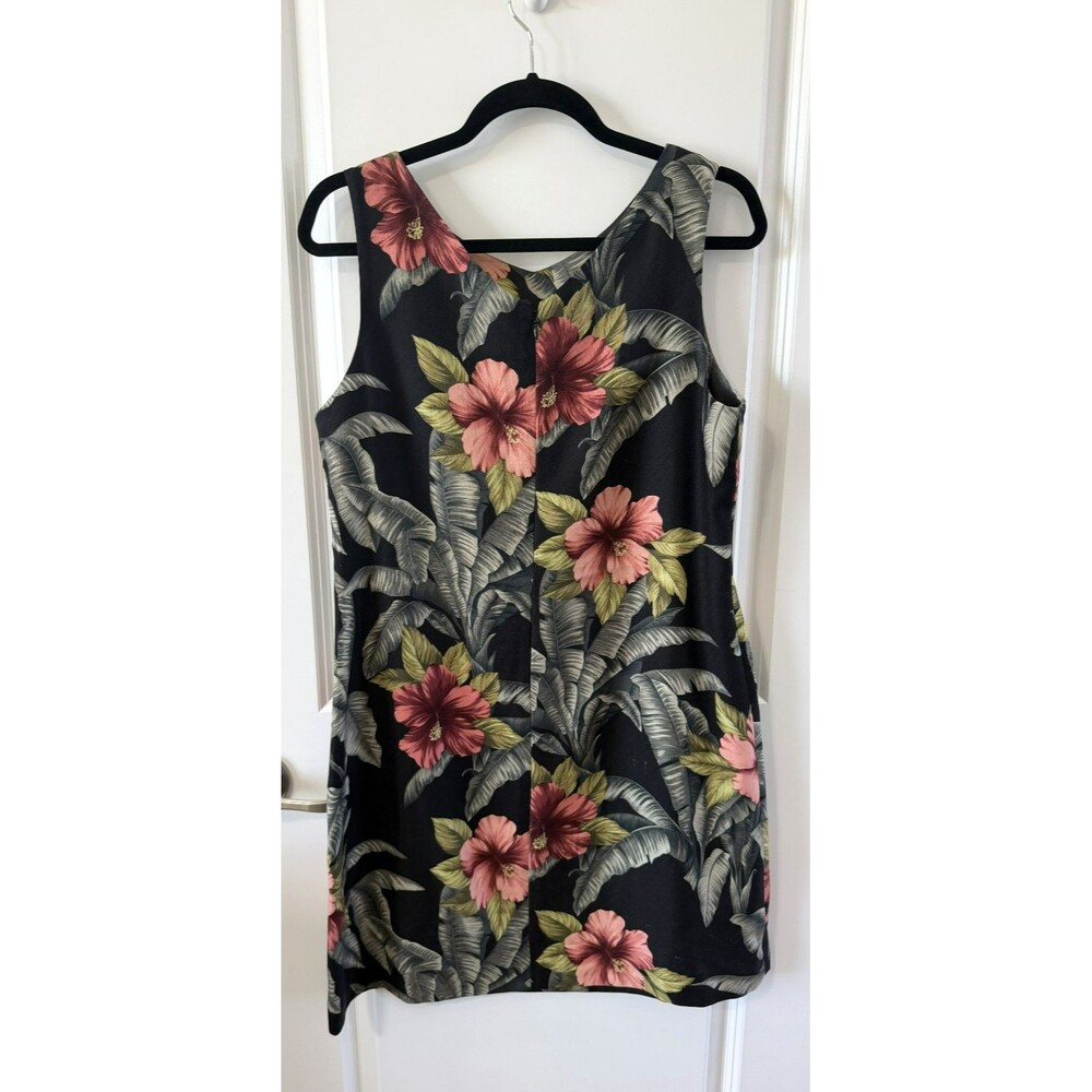 Vintage Tommy Bahama Silk wool blend Floral Hawaiian dress Tropical vacation - Picture 2 of 4